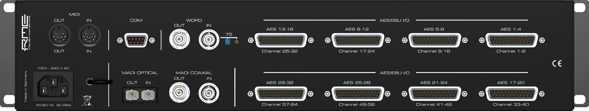 RME ADI-6432 Rear Panel